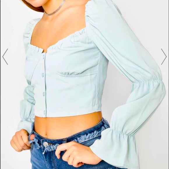 Light blue crop top small - Picture 3 of 3